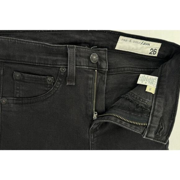 Rag & Bone Jeggings Size 26 High Rise Denim Leggings Black Grunge Goth P… - Picture 10 of 16